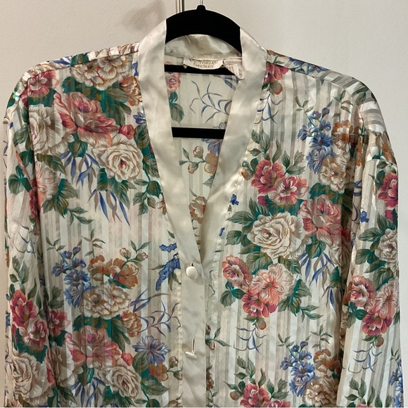 Victoria’s Secrets Vintage Gold Label Floral NigthTop Size M - Picture 4 of 10